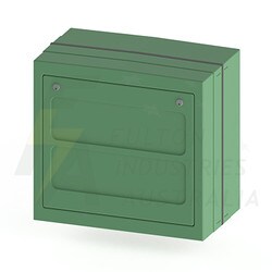 FPB13127V1DG green fibreglass pillar cabinet with door